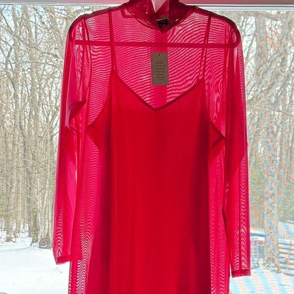 Eloquii Dresses & Skirts - NEW Eloquii Fuchsia Midi Mesh Dress- size 14